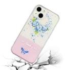 For iPhone 14 Plus Bronzing Butterfly Flower TPU Phone Case with Lanyard (Dandelions) - 5