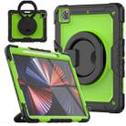 For iPad Pro 12.9 2021 Bracelet Holder Silicone + PC Tablet Case(Yellow Green) - 1