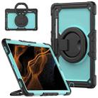 For Samsung Galaxy Tab S8 Ultra Bracelet Holder Silicone + PC Tablet Case(Light Blue) - 1