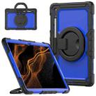 For Samsung Galaxy Tab S8 Ultra Bracelet Holder Silicone + PC Tablet Case(Dark Blue) - 1