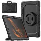 For Samsung Galaxy Tab S8+ / S7+ Bracelet Holder Silicone + PC Tablet Case(Black) - 1