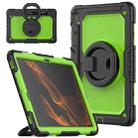 For Samsung Galaxy Tab S8+ / S7+ Bracelet Holder Silicone + PC Tablet Case(Yellow Green) - 1