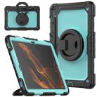 For Samsung Galaxy Tab S8+ / S7+ Bracelet Holder Silicone + PC Tablet Case(Light Blue) - 1