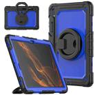 For Samsung Galaxy Tab S8+ / S7+ Bracelet Holder Silicone + PC Tablet Case(Dark Blue) - 1