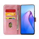 For OPPO A55 5G Calf Texture Buckle Flip Leather Phone Case(Rose Gold) - 4