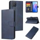 For OPPO A92s Calf Texture Buckle Flip Leather Phone Case(Blue) - 1