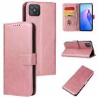 For OPPO A92s Calf Texture Buckle Flip Leather Phone Case(Rose Gold) - 1