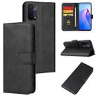 For OPPO A93 5G Calf Texture Buckle Flip Leather Phone Case(Black) - 1