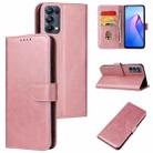 For OPPO Reno5 Calf Texture Buckle Flip Leather Phone Case(Rose Gold) - 1