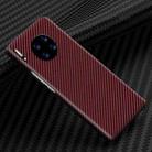 For Huawei Mate 30 Carbon Fiber Texture Shockproof Phone Case(Red) - 1