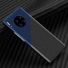 For Huawei Mate 30 Pro Carbon Fiber Texture Shockproof Phone Case(Blue+Black) - 1