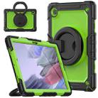 For Samsung Galaxy Tab A7 Lite Bracelet Holder Silicone + PC Tablet Case(Yellow Green) - 1