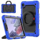 For Samsung Galaxy Tab A7 Lite Bracelet Holder Silicone + PC Tablet Case(Blue) - 1