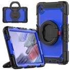 For Samsung Galaxy Tab A7 Lite Bracelet Holder Silicone + PC Tablet Case(Dark Blue) - 1