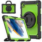 For Samsung Galaxy Galaxy Tab A8 Bracelet Holder Silicone + PC Tablet Case(Yellow Green) - 1
