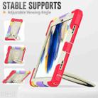 For Samsung Galaxy Galaxy Tab A8 Bracelet Holder Silicone + PC Tablet Case(Colorful Red) - 6
