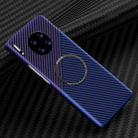 For Huawei Mate 30 Magnetic Magsafe Carbon Fiber Texture Shockproof Phone Case(Purple+Blue) - 1