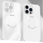 For iPhone 13 Pro Max Magnetic Magsafe PC Shockproof Phone Case (White) - 1