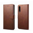 For Huawei P20 GUSSIM Business Style Horizontal Flip Leather Case with Holder & Card Slots & Wallet(Brown) - 1
