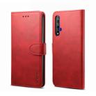 For Huawei Honor 20 GUSSIM Business Style Horizontal Flip Leather Case with Holder & Card Slots & Wallet(Red) - 1