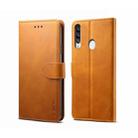 For Galaxy A20s GUSSIM Business Style Horizontal Flip Leather Case with Holder & Card Slots & Wallet(Khaki) - 1