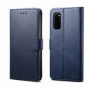 For Galaxy A71 GUSSIM Business Style Horizontal Flip Leather Case with Holder & Card Slots & Wallet(Blue) - 1