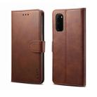 For Galaxy A71 GUSSIM Business Style Horizontal Flip Leather Case with Holder & Card Slots & Wallet(Brown) - 1