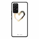 For Xiaomi 12 Lite Colorful Painted Glass Phone Case(Golden Love) - 1