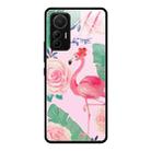 For Xiaomi 12 Lite Colorful Painted Glass Phone Case(Flamingo) - 1