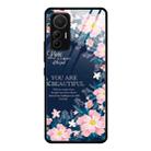 For Xiaomi 12 Lite Colorful Painted Glass Phone Case(Flower) - 1