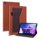 For Lenovo Tab M10 Plus Business Storage Leather Tablet Case(Brown) - 1