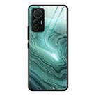 For Xiaomi 12 Lite Marble Pattern Glass Protective Case(Water Waves) - 1
