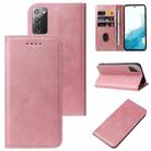 For Samsung Galaxy A03s Calf Texture Magnetic Flip Leather Phone Case(Rose Gold) - 1