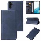 For Samsung Galaxy A13 5G Calf Texture Magnetic Flip Leather Phone Case(Blue) - 1