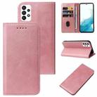 For Samsung Galaxy A33 5G Calf Texture Magnetic Flip Leather Phone Case(Rose Gold) - 1