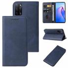 For OPPO A55 5G Calf Texture Magnetic Flip Leather Phone Case(Blue) - 1