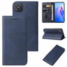 For OPPO A92s Calf Texture Magnetic Flip Leather Phone Case(Blue) - 1