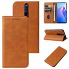 For OPPO F11 Pro Calf Texture Magnetic Flip Leather Phone Case(Khaki) - 1