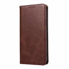 For Huawei P50 Calf Texture Magnetic Flip Leather Phone Case(Brown) - 2