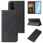 For Honor V40 5G Calf Texture Magnetic Flip Leather Phone Case(Black) - 1