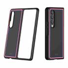 For Samsung Galaxy Z Fold4 Skin Feel Painted Frosted Phone Case(Checkered Black) - 1