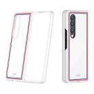 For Samsung Galaxy Z Fold4 Skin Feel Painted Frosted Phone Case(Checkered White) - 1