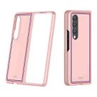 For Samsung Galaxy Z Fold4 Skin Feel Painted Frosted Phone Case(Checkered Pink) - 1