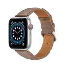 Genuine Leather Watch Band For Apple Watch Ultra 49mm / Series 8&7 45mm / SE 2&6&SE&5&4 44mm / 3&2&1 42mm(Grey) - 1