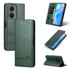 For vivo Y77 5G AZNS Magnetic Calf Texture Leather Phone Case(Dark Green) - 1