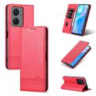 For vivo Y77 5G AZNS Magnetic Calf Texture Leather Phone Case(Red) - 1