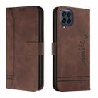 For Samsung Galaxy M53 Retro Skin Feel Horizontal Flip Leather Phone Case(Coffee) - 1