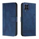 For Samsung Galaxy M53 Retro Skin Feel Horizontal Flip Leather Phone Case(Blue) - 1