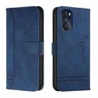 For Motorola Moto G41 Retro Skin Feel Horizontal Flip Leather Phone Case(Blue) - 1