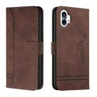 For Nothing Phone 1 Retro Skin Feel Horizontal Flip Leather Phone Case(Coffee) - 1